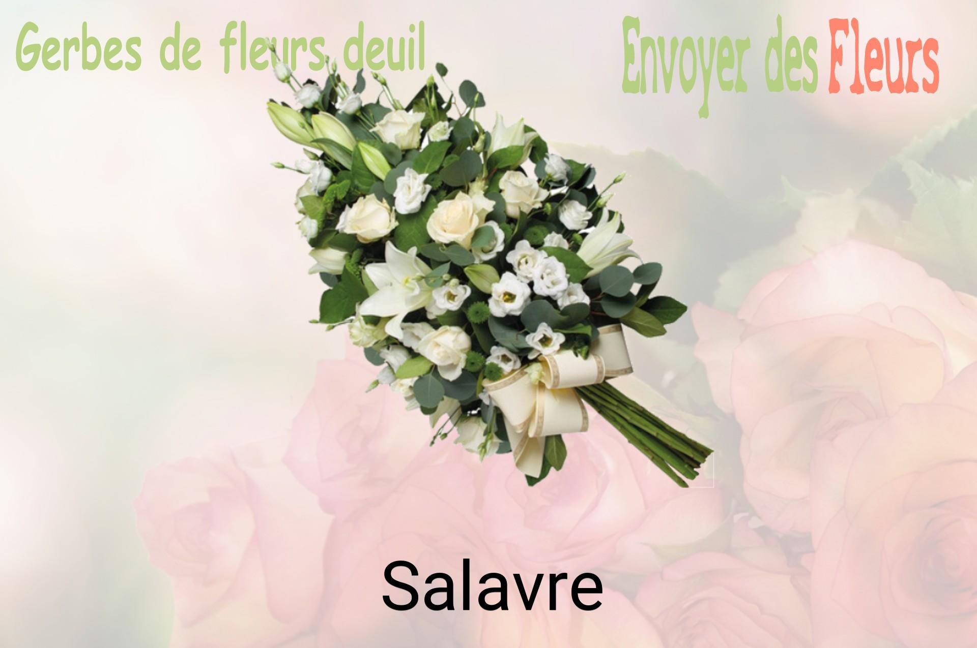 Gerbe de fleurs de deuil livrée à Salavre